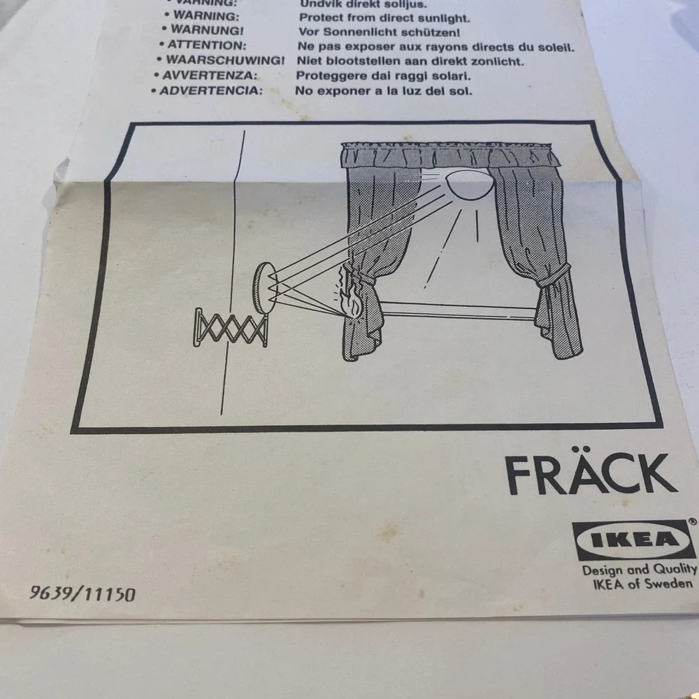 IKEA FRÄCK Mirror Silver Like New Wall Mount Accordion Stainless Steel